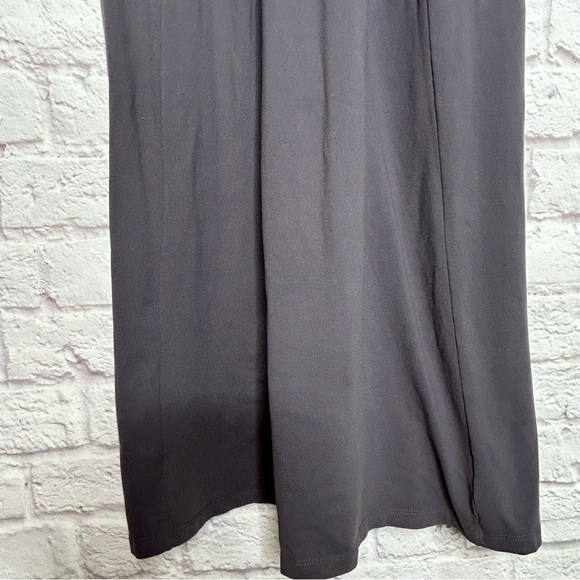 Susana Monaco Gray Spaghetti Strap Pocket Jersey Knit Midi Dress - Picture 6 of 13